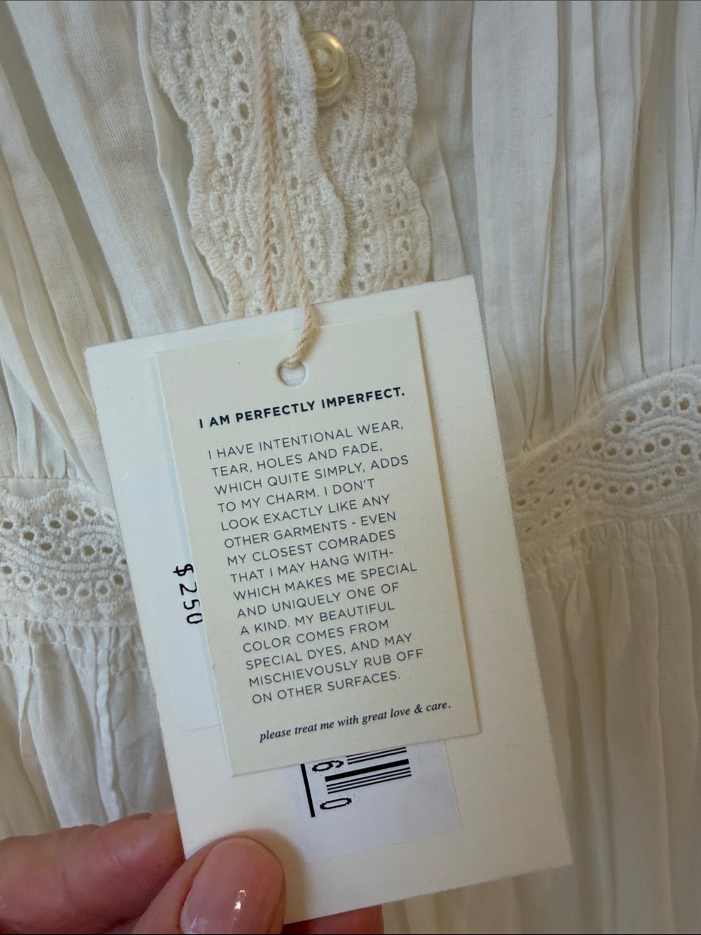 The Great Ivory Cream Maxi Sundress with Lace Trim, Size S, NWT - Picture 6 of 9